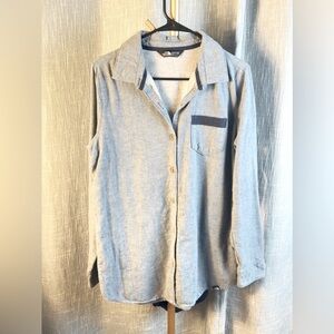 The North Face Women's Button Down Shirt Blue Size Medium